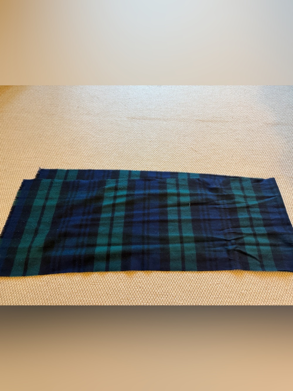 Ann Mashburn Blackwatch Plaid Merino Wool Scarf